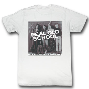 Breakfast Club Mens S/S T-Shirt - Real Old School - Solid White