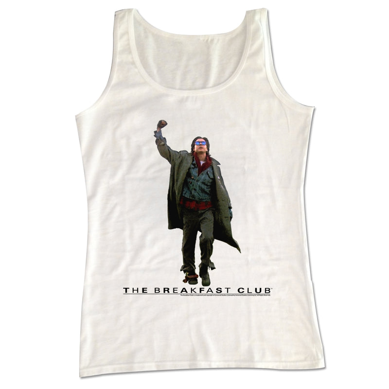 Breakfast Club Mens  Tank - Fist Pump Cut Out - Solid White