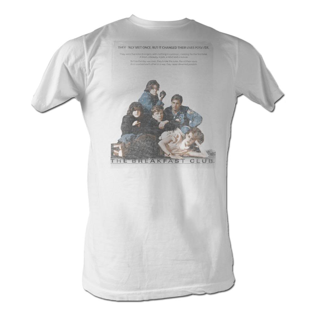 Breakfast Club Mens S/S T-Shirt - Poster - Solid White