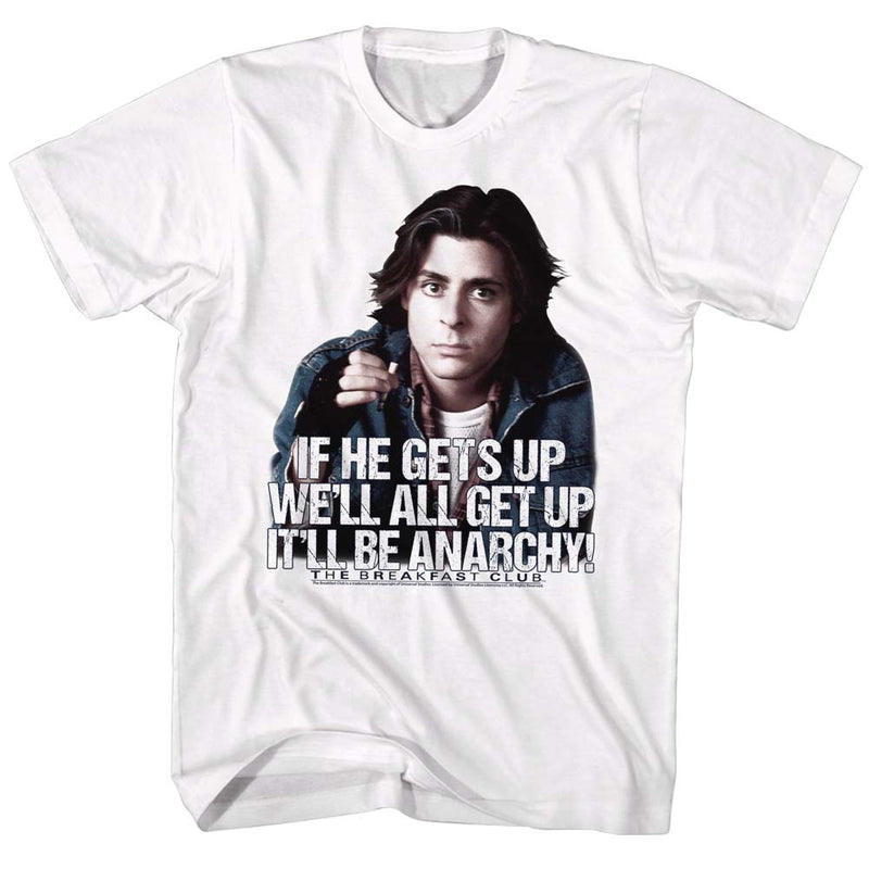 Breakfast Club Mens S/S T-Shirt - Anarchy - Solid White