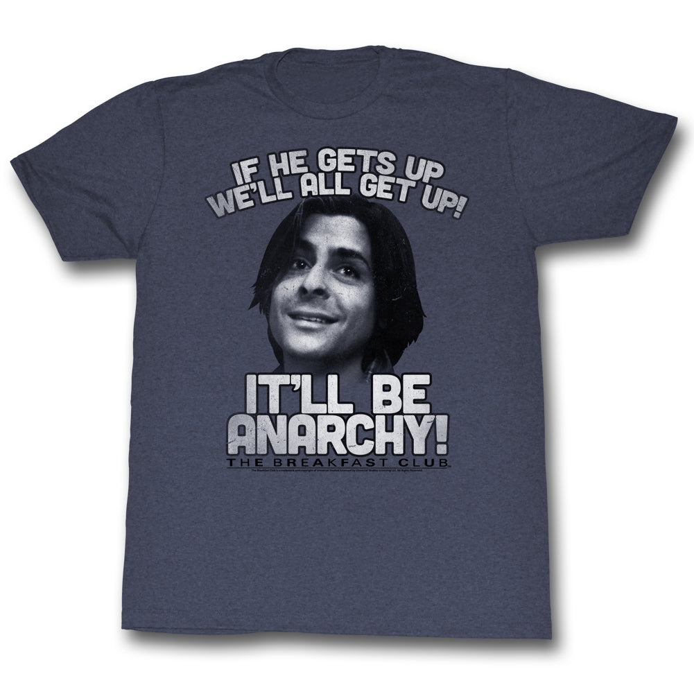 Breakfast Club Mens S/S T-Shirt - Anarchy - Heather Navy Heather