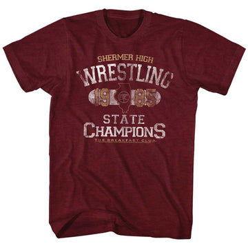 Breakfast Club Mens S/S T-Shirt - State Champ - Heather Vintage Maroon Heather
