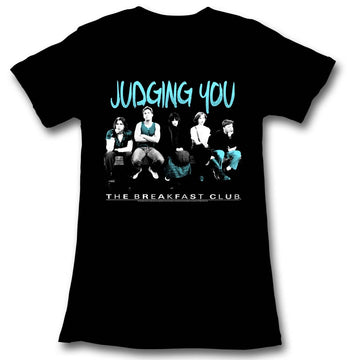 Breakfast Club Girls Juniors S/S T-Shirt - Judging You - Solid Black