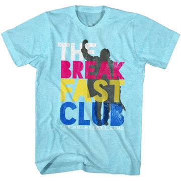 Breakfast Club Mens S/S T-Shirt - Colorforbreakfast - Heather Light Blue Heather