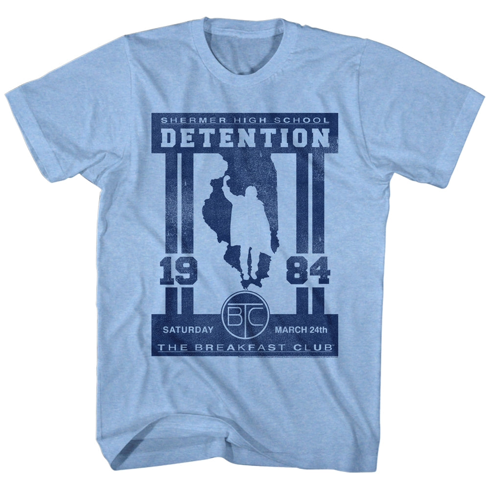 Breakfast Club Mens S/S T-Shirt - Detention - Heather Light Blue Heather