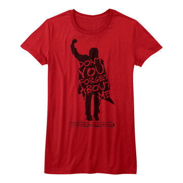 Breakfast Club Girls Juniors S/S T-Shirt - Neverforget  - Solid Red