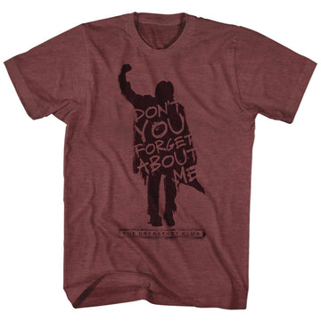 Breakfast Club Mens S/S T-Shirt - Neverforget  - Heather Vintage Maroon Heather