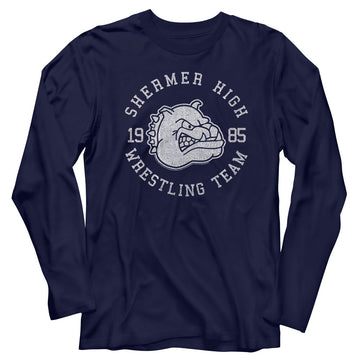 Breakfast Club Mens L/S T-Shirt - Wrestling Team - Solid Navy