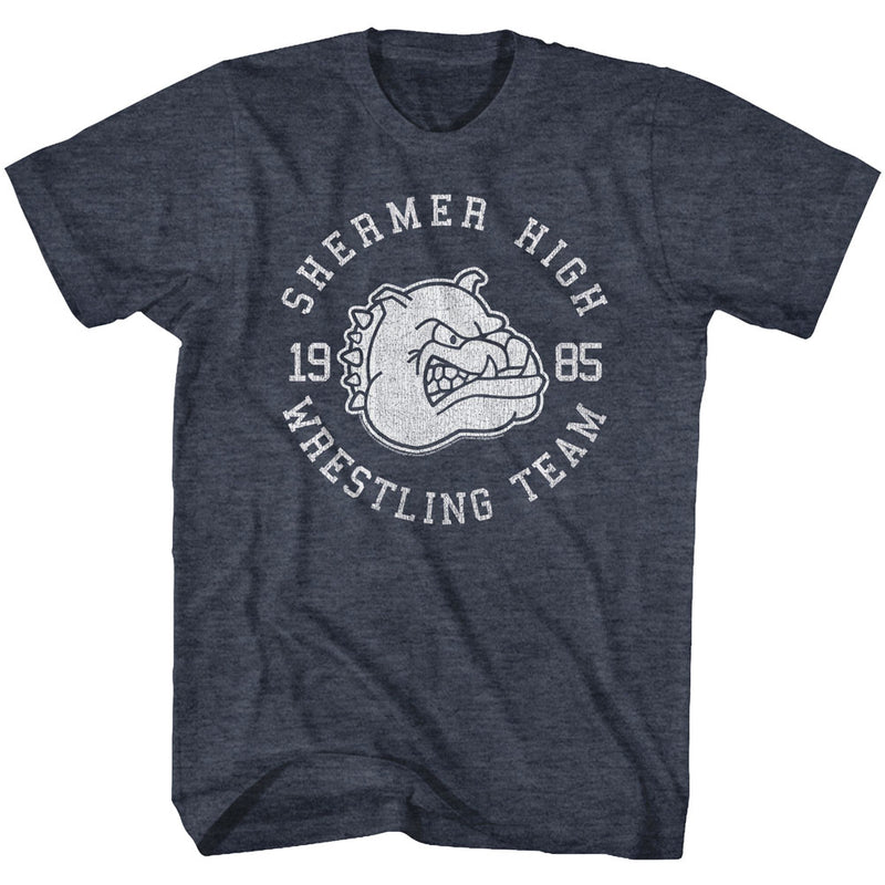 Breakfast Club Mens S/S T-Shirt - Wrestling Team - Heather Navy Heather