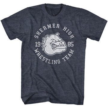 Breakfast Club Mens S/S T-Shirt - Wrestling Team - Heather Navy Heather