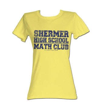 Breakfast Club Girls Juniors S/S T-Shirt - Math Club - Heather Yellow Heather