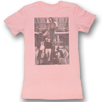 Breakfast Club Girls Juniors S/S T-Shirt - Hanging Out - Solid Light Pink