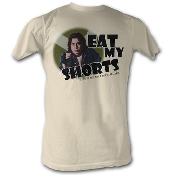Breakfast Club Mens S/S T-Shirt - Eat My Shorts - Solid Natural