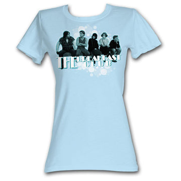 Breakfast Club Girls Juniors S/S T-Shirt - Sitting Around - Solid Light Blue