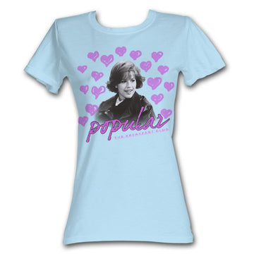 Breakfast Club Girls Juniors S/S T-Shirt - Popular - Solid Light Blue