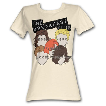 Breakfast Club Girls Juniors S/S T-Shirt - Sterotypes - Solid Natural