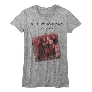 Breakfast Club Girls Juniors S/S T-Shirt - Breakfast Time - Heather Gray Heather