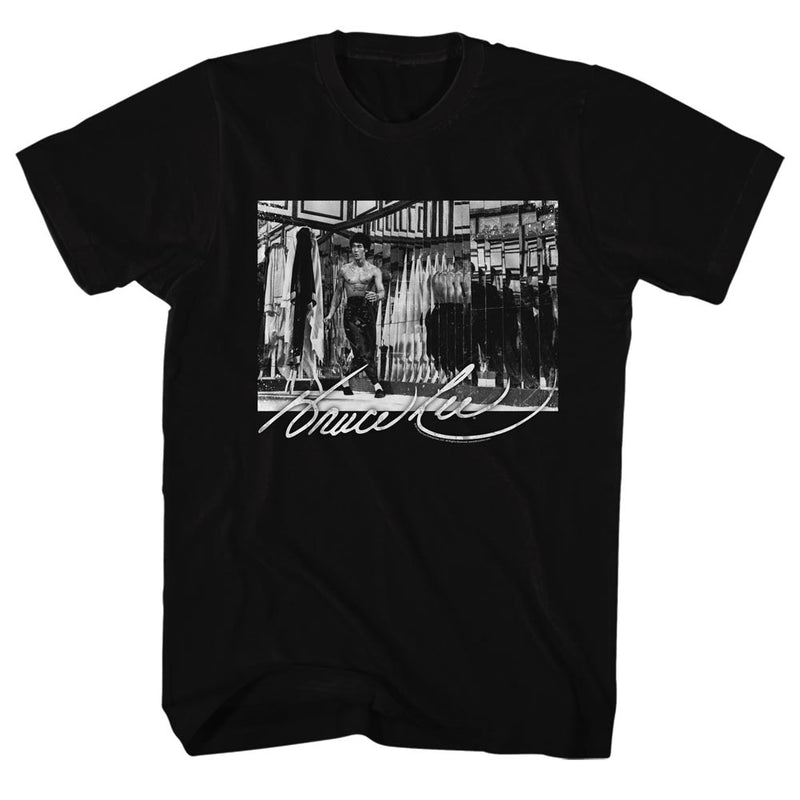 Bruce Lee Mens S/S T-Shirt - Kung Fu Noises - Solid Black