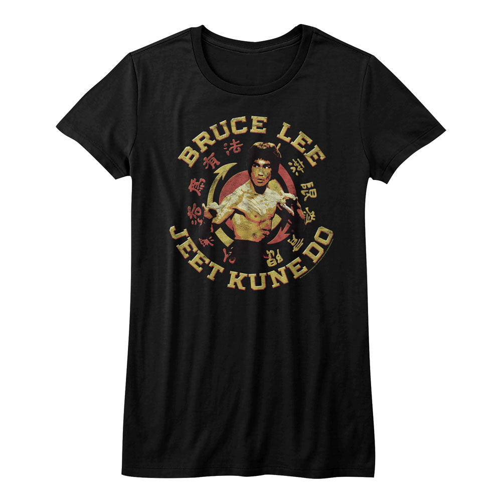 Bruce Lee Girls Juniors S/S T-Shirt - Jkd Master - Solid Black