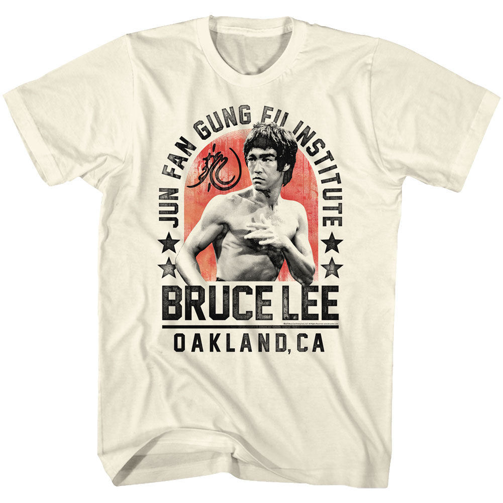 Bruce Lee Mens S/S T-Shirt - Junfangungfu - Solid Natural