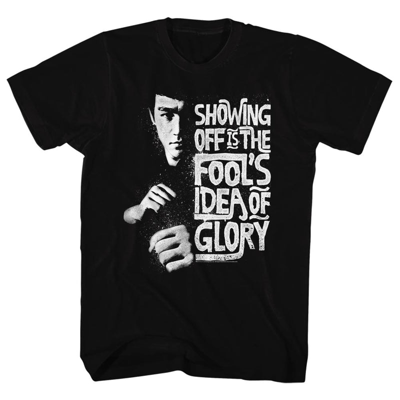 Bruce Lee Mens S/S T-Shirt - Cheeeeee - Solid Black