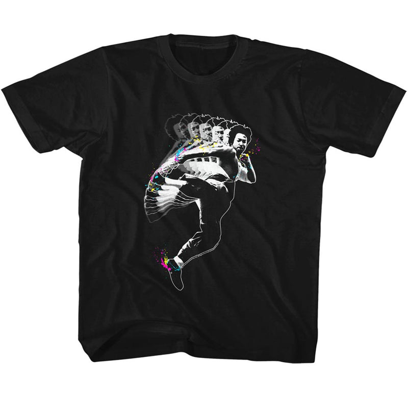 Bruce Lee Toddler S/S T-Shirt - Splat Kick - Solid Black