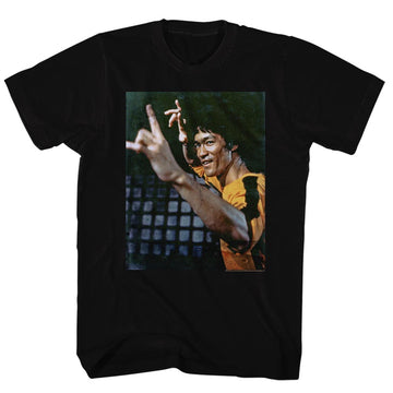 Bruce Lee Mens S/S T-Shirt - Yeeeaaahh - Solid Black