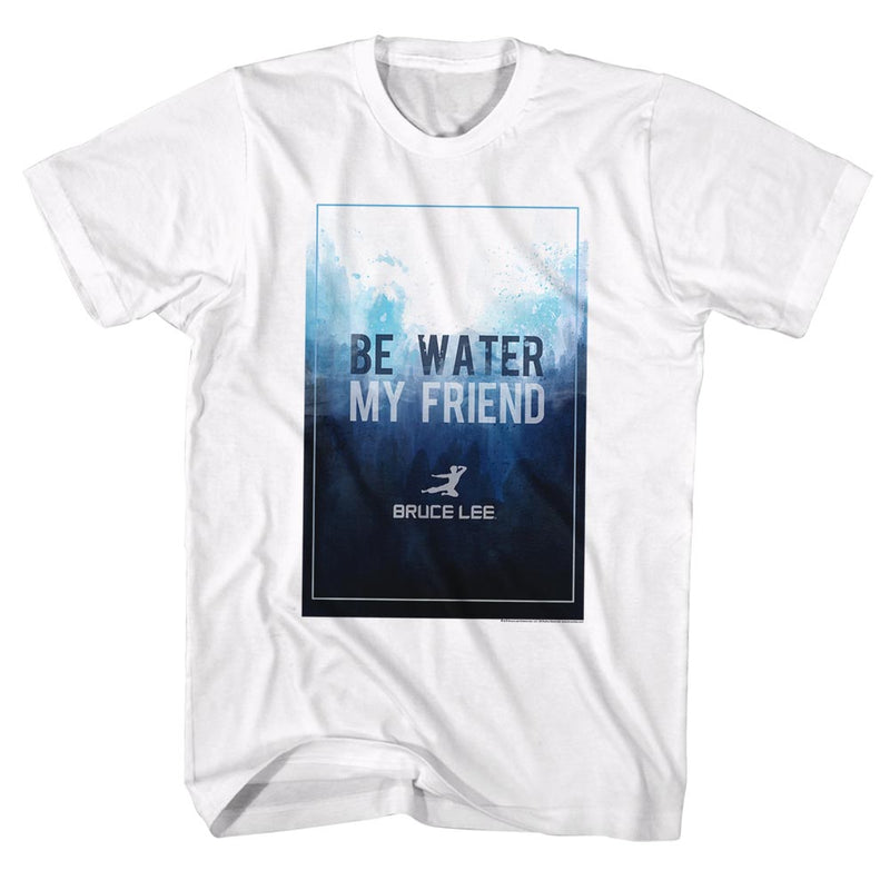 Bruce Lee Mens S/S T-Shirt - Be - Solid White