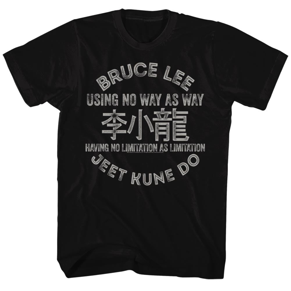 Bruce Lee Mens S/S T-Shirt - Symbols - Solid Black