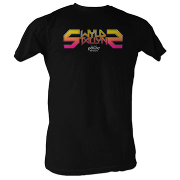 Bill And Ted Mens S/S T-Shirt - Stallyns Wild - Solid Black