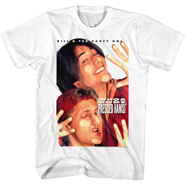 Bill And Ted Mens S/S T-Shirt - Pressed Hams - Solid White