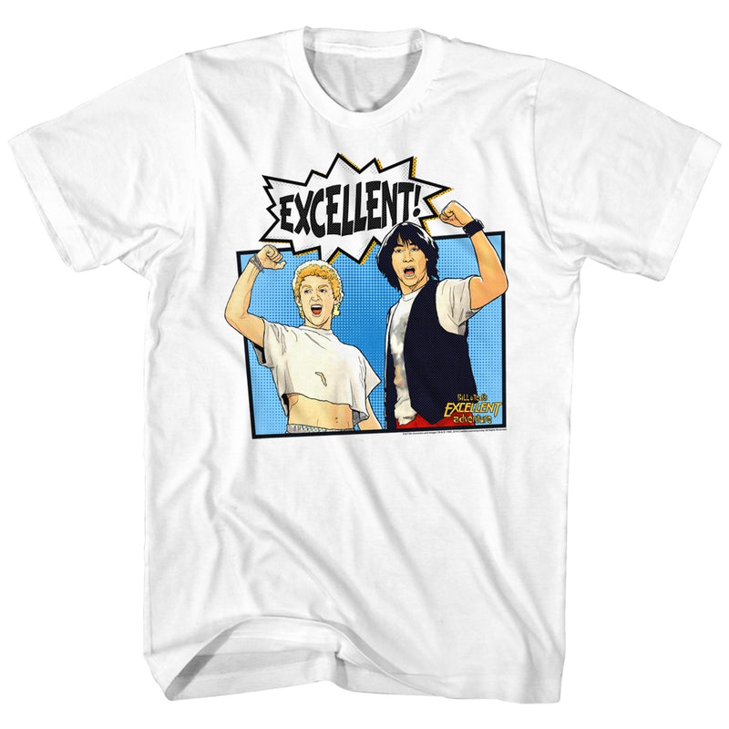 Bill And Ted Mens S/S T-Shirt - Comic - Solid White