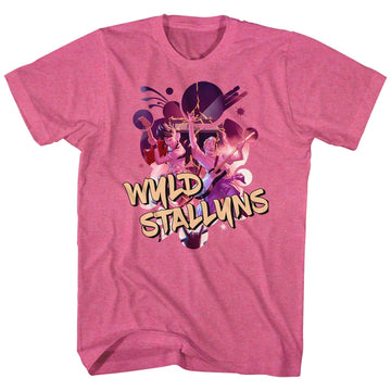 Bill And Ted Mens S/S T-Shirt - Wyld - Heather Retro Pink Heather