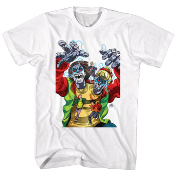 Bill And Ted Mens S/S T-Shirt - Robot Dudes - Solid White