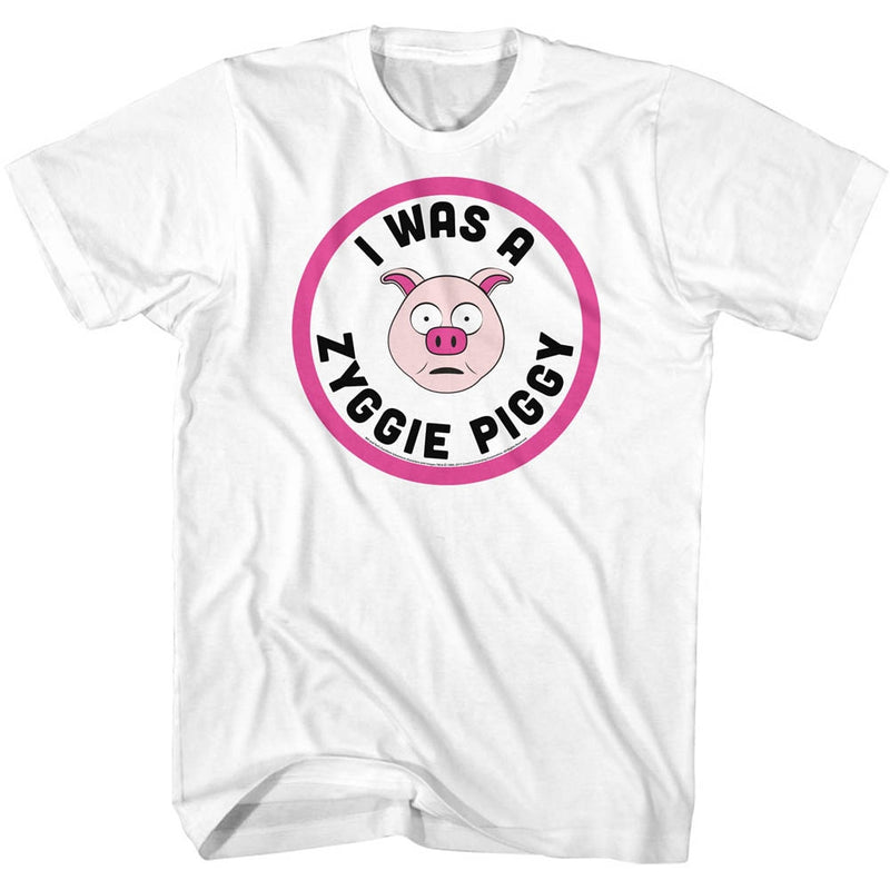 Bill And Ted Mens S/S T-Shirt - Zyggie Piggy - Solid White