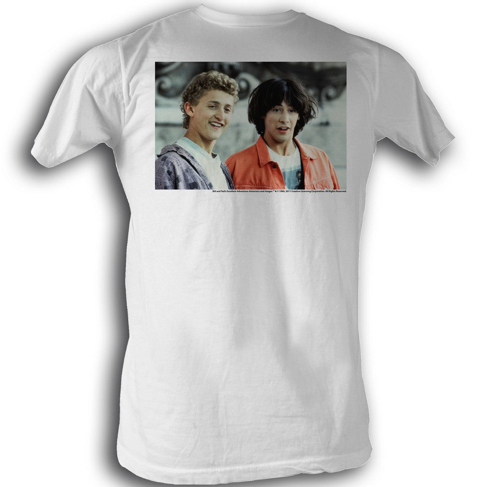 Bill And Ted Mens S/S T-Shirt - The Dudes - Solid White