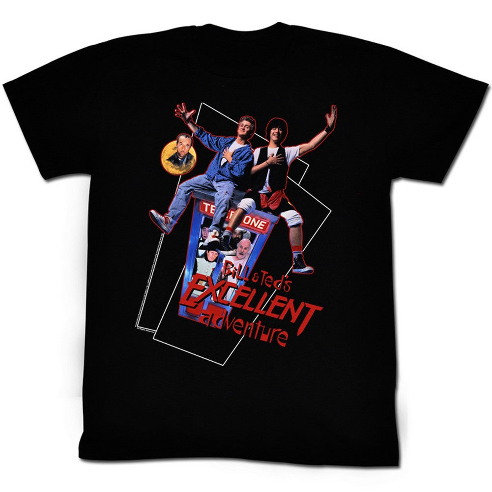 Bill And Ted Mens S/S T-Shirt - Flying - Solid Black