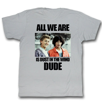 Bill And Ted Mens S/S T-Shirt - Dustin T Wind - Heather Gray Heather