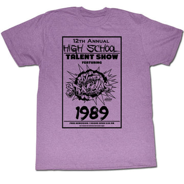 Bill And Ted Mens S/S T-Shirt - The Talent Show - Heather Neon Purple Heather