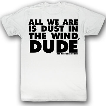 Bill And Ted Mens S/S T-Shirt - All It Is - Solid White