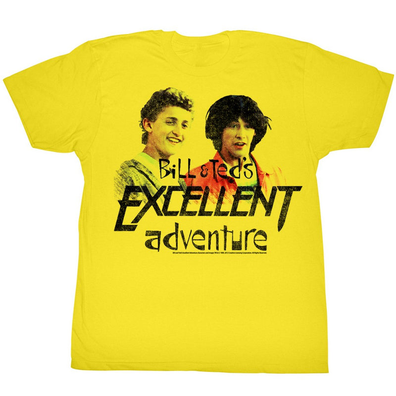 Bill And Ted Mens S/S T-Shirt - Dudes - Solid Yellow - Inmyparentsbasement.com
