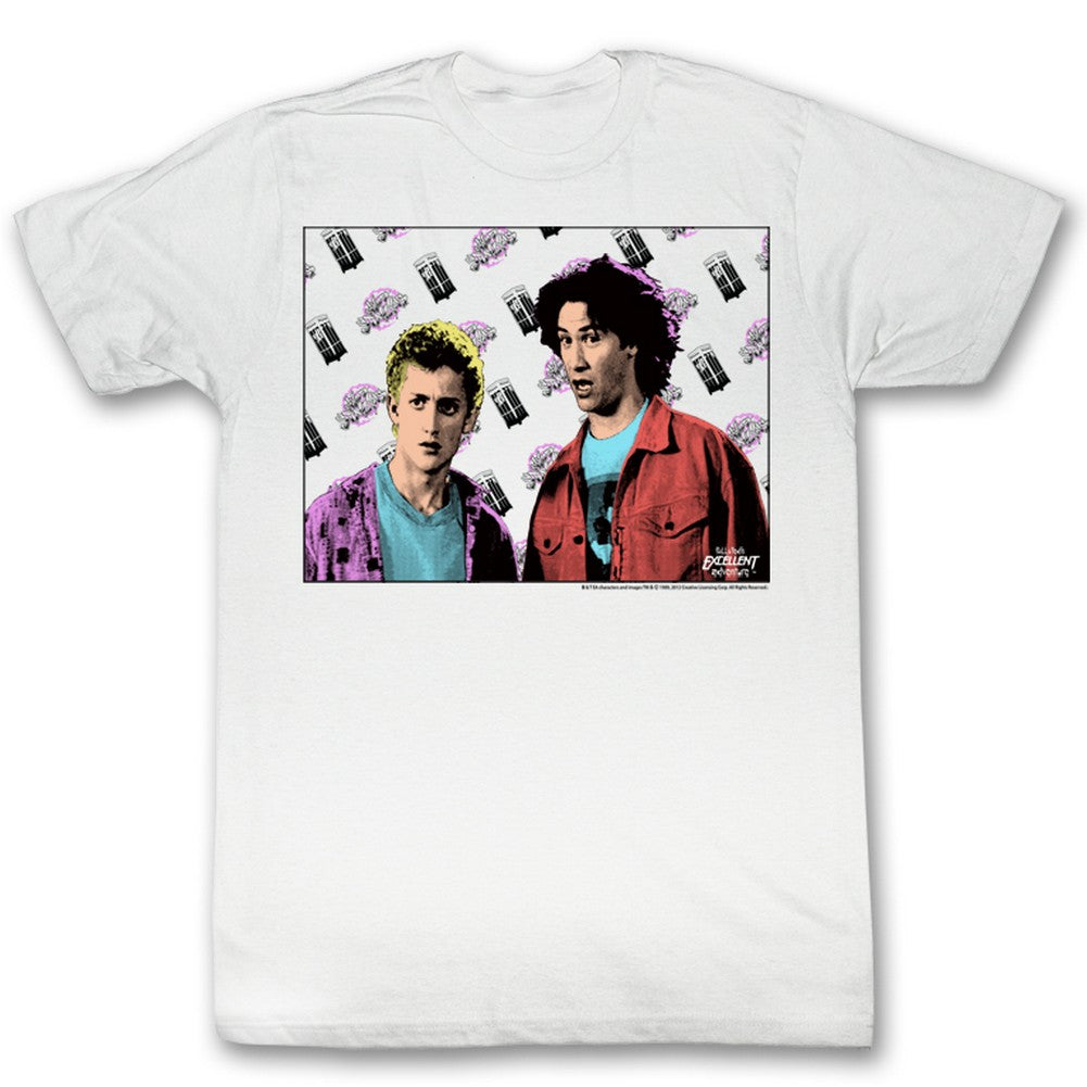 Bill And Ted Mens S/S T-Shirt - Flyin - Solid White