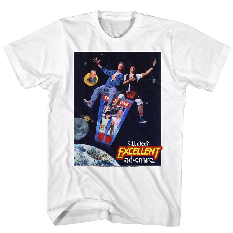 Bill And Ted Mens S/S T-Shirt - Poster - Solid White - Inmyparentsbasement.com