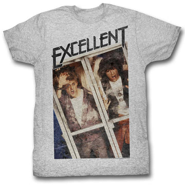 Bill And Ted Mens S/S T-Shirt - Excellent - Heather Gray Heather