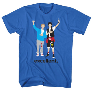 Bill And Ted Mens S/S T-Shirt - Minimal - Solid Royal