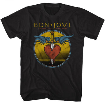 Bon Jovi Mens S/S T-Shirt - Bad Name - Solid Black
