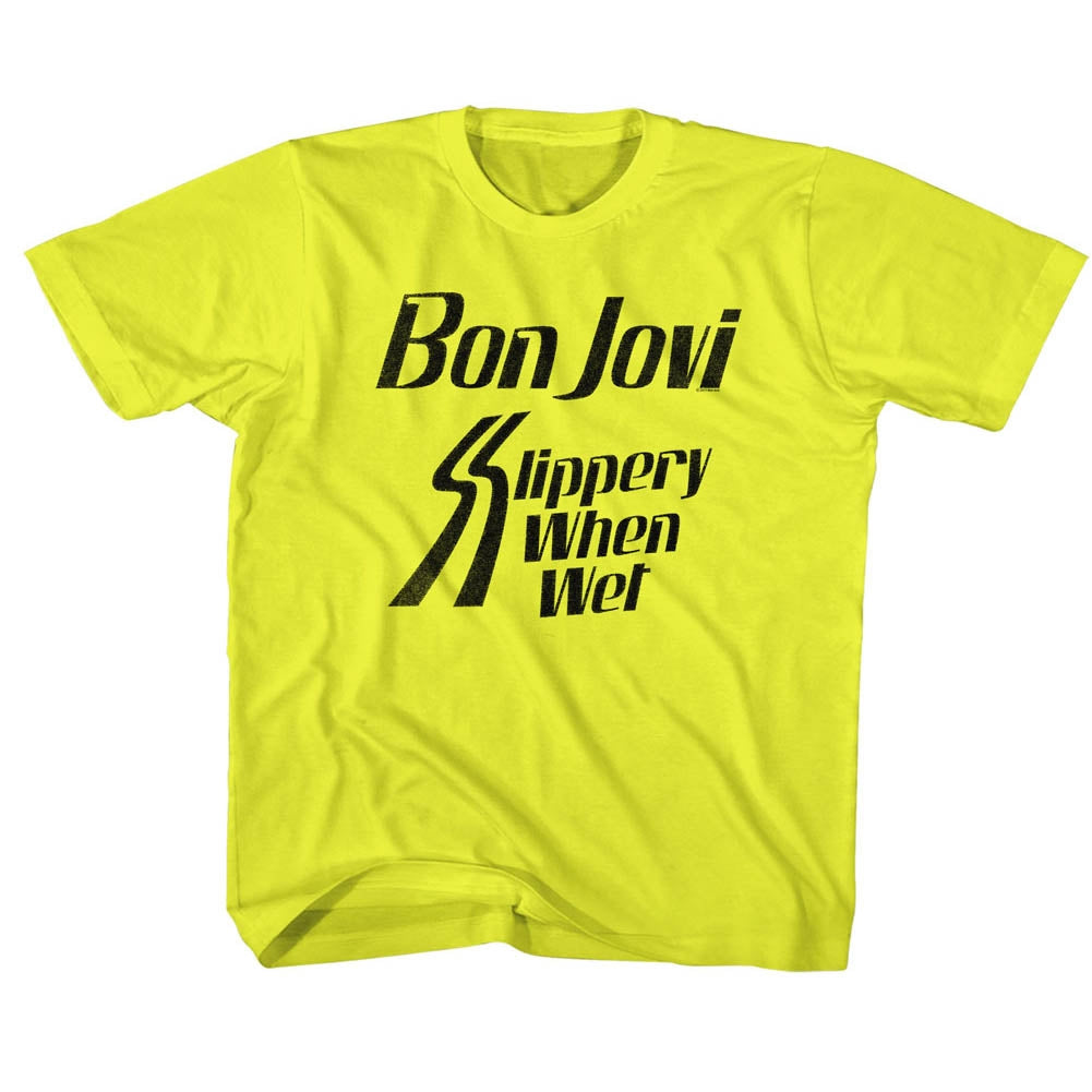 Bon Jovi Toddler S/S T-Shirt - Slippery When - Solid Yellow