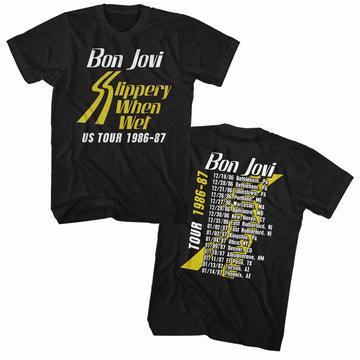 Bon Jovi Mens S/S T-Shirt - Ssw Tour - Solid Black