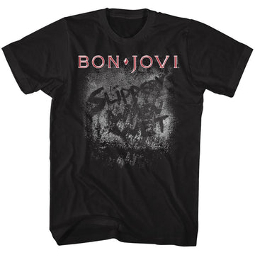 Bon Jovi Mens S/S T-Shirt - More Slippery - Solid Black