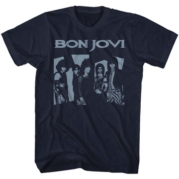 Bon Jovi Mens S/S T-Shirt - Bluejovi - Solid Navy